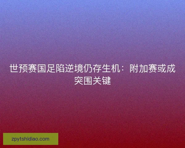 世预赛国足陷逆境仍存生机：附加赛或成突围关键
